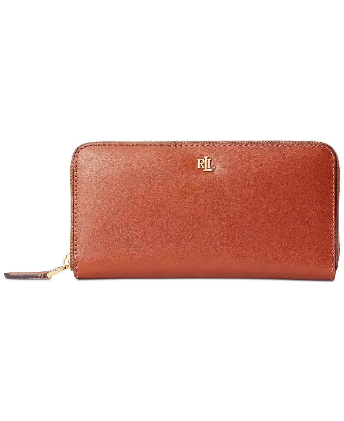 Ralph Lauren Women's Full-Grain Leather Large Zip Continental Wallet - Lauren Tan