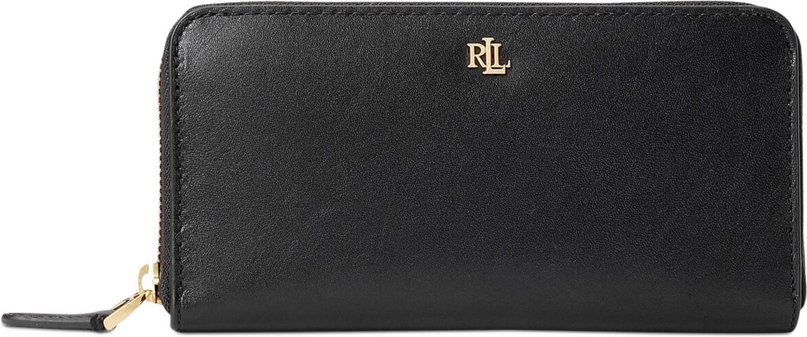 Ralph Lauren Women's Full-Grain Leather Large Zip Continental Wallet - Black