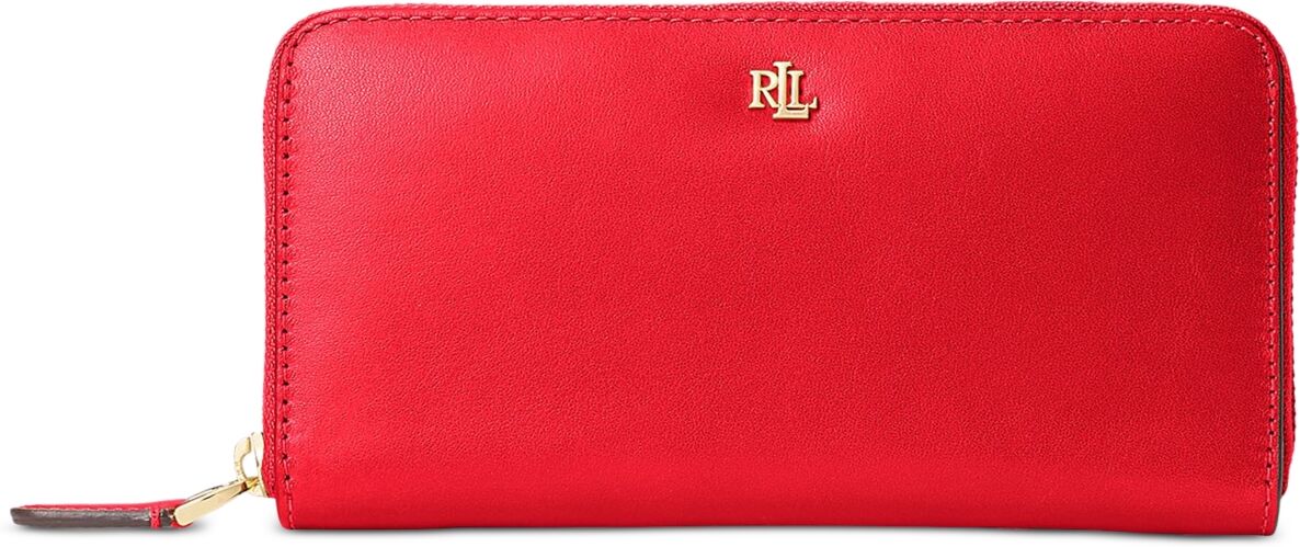 Ralph Lauren Women's Full-Grain Leather Large Zip Continental Wallet - Red