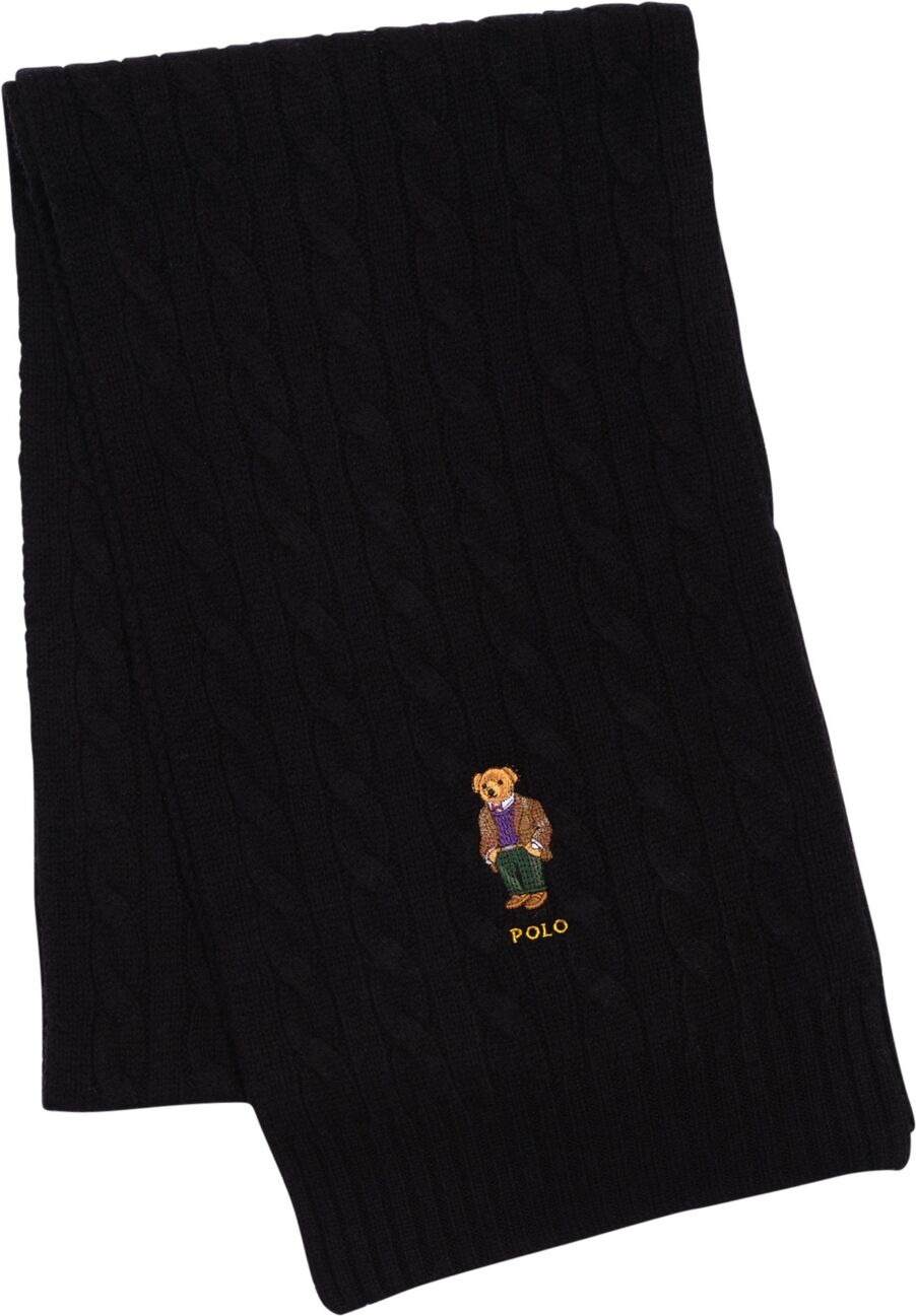 Ralph Lauren Polo Ralph Lauren Men's Classic Cable Bear Scarf - Polo Black