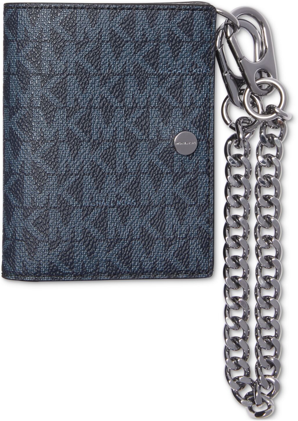 Michael Kors Men's Zip Billfold Logo Wallet & Chain - Admiral Blue