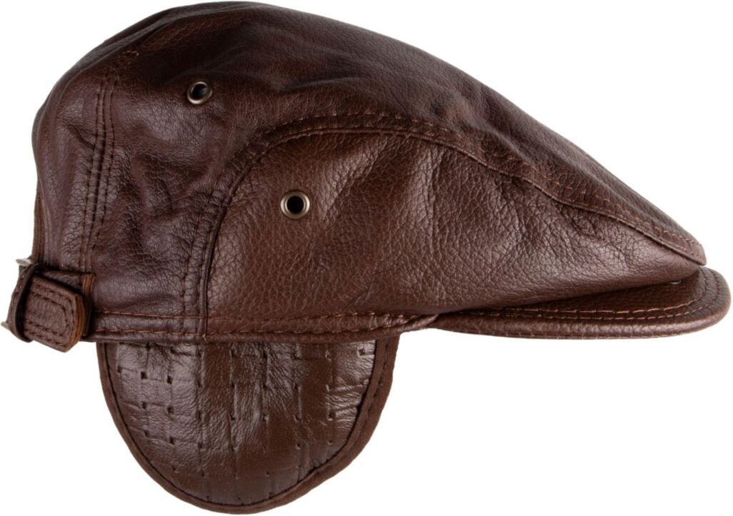 Cloud nine Sheepskin Warm Leather Ivy Hat - Chocolate