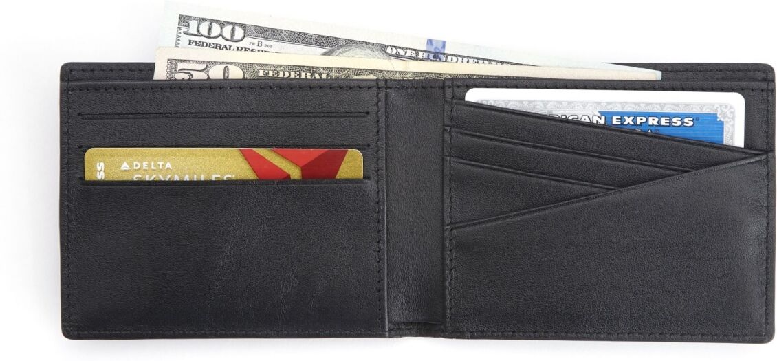 Royce New York Men's Royce New York Rfid Blocking Slim Bifold Wallet - Black