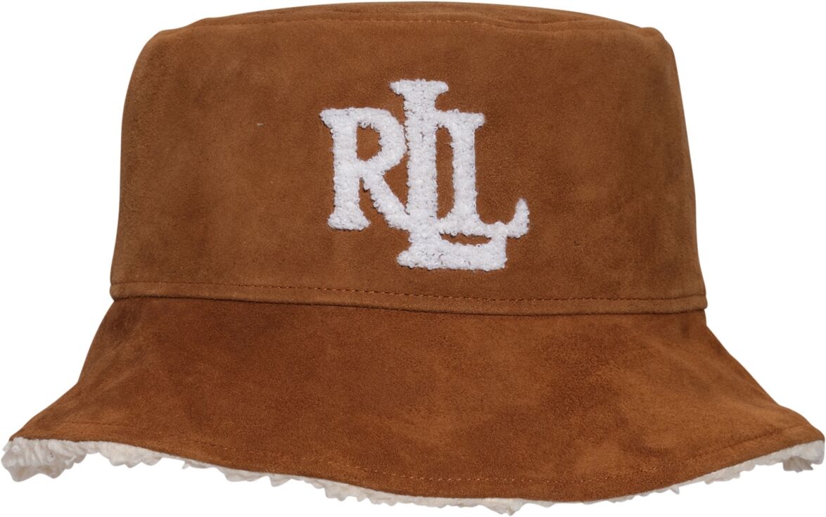 Ralph Lauren Lauren Ralph Lauren Suede Bucket with Faux Sherpa Hat - Whiskey Brown