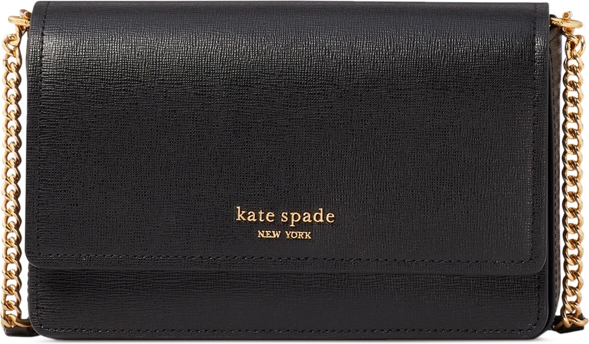 Kate Spade New York Morgan Saffiano Leather Flap Chain Wallet - Black