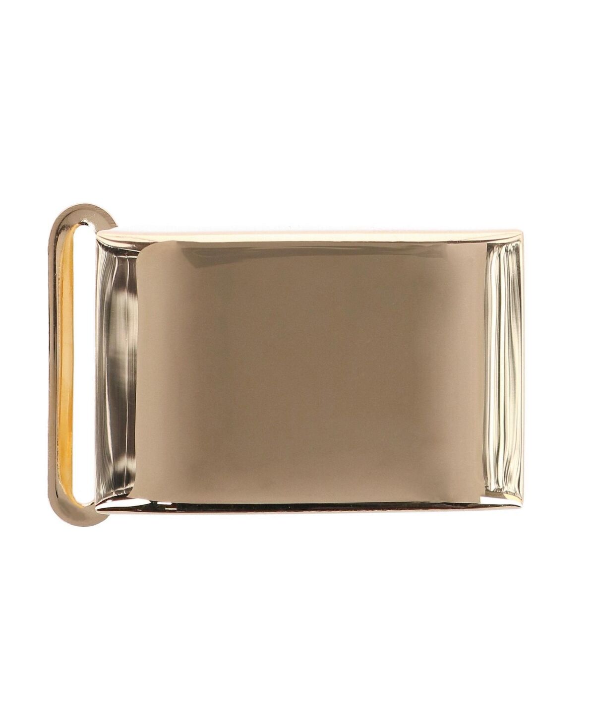 Trafalgar Men's 25mm Smooth Polished Finish Compression Belt Buckle - Polished gold