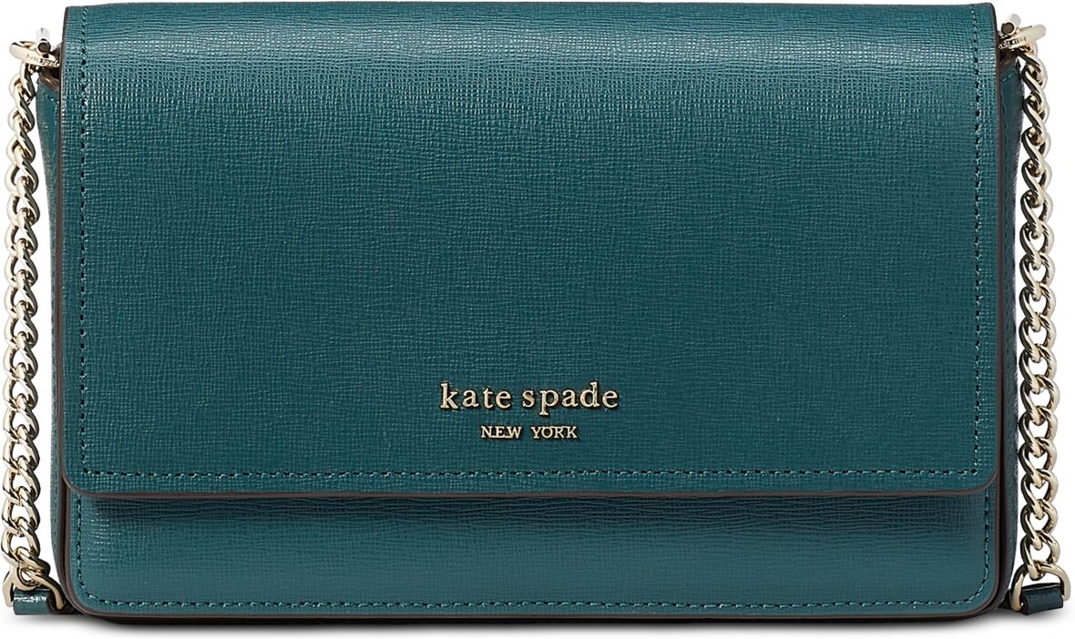 Kate Spade New York Morgan Saffiano Leather Flap Chain Wallet - Artesian Green