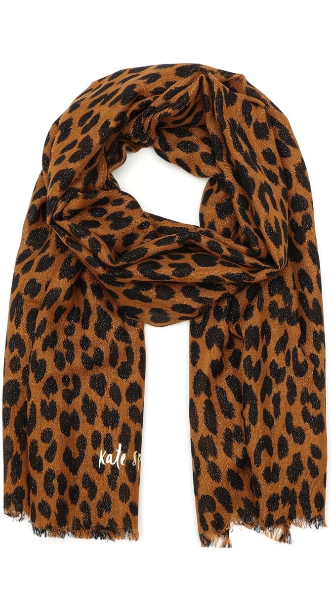 kate spade new york Modern Leopard Oblong Scarf - Light Tobacco