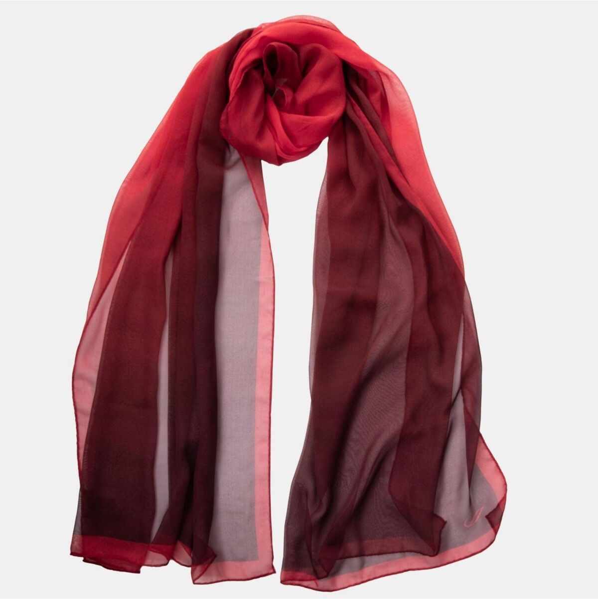 Elizabetta Sophia - Silk Scarf/Shawl for Women - Burgundy