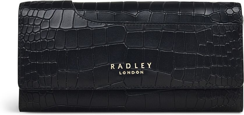 Radley London Pockets 2.0 Faux Croc Mini Flapover Wallet - Black