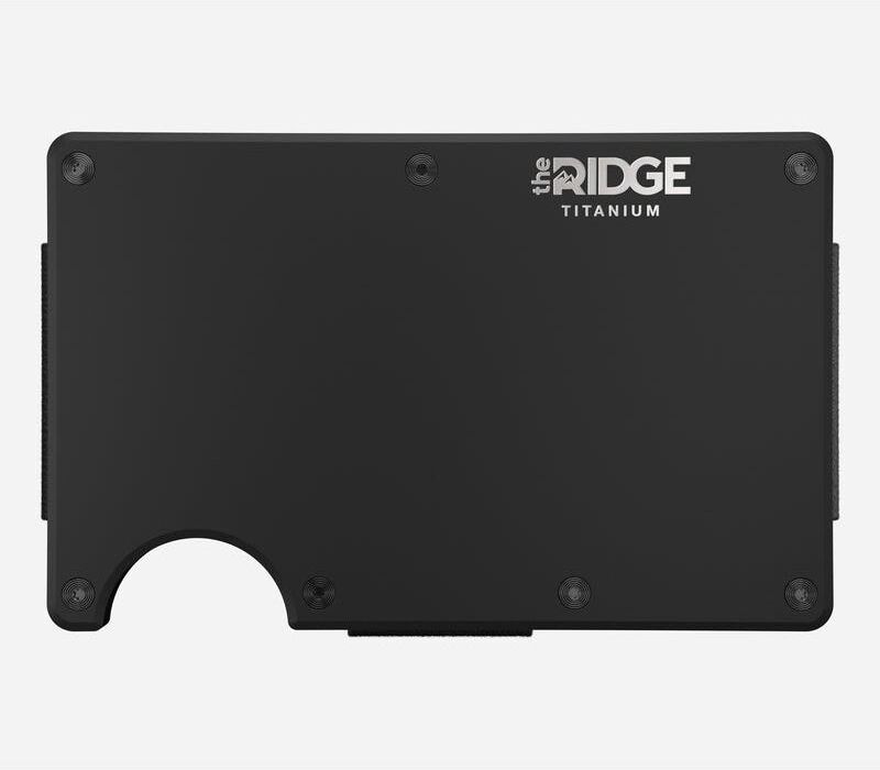 The Ridge Titanium Matte Black: Money Clip Wallet - Matte black