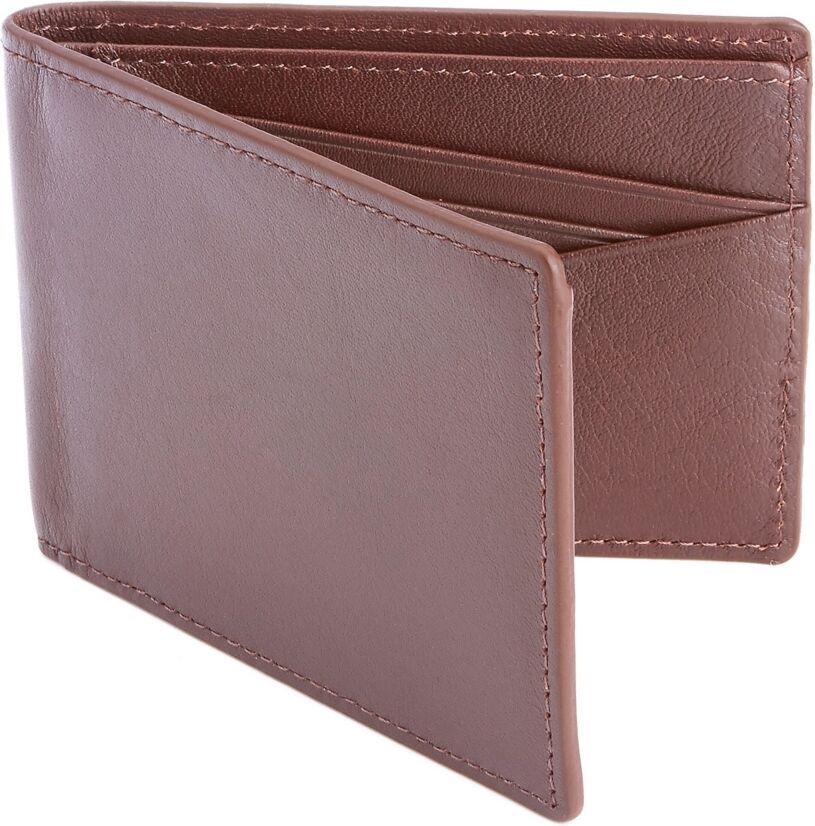 Royce New York Men's Royce New York Rfid Blocking Slim Bifold Wallet - Brown