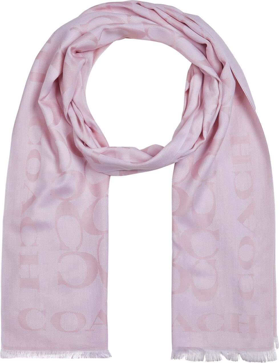 Coach Women's Signature Border Scarf - Blush