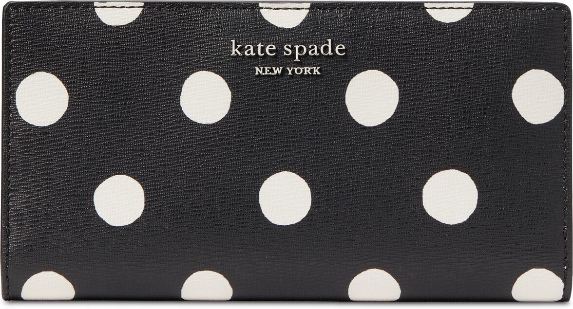 kate spade new york Morgan Sunshine Dot Printed Pvc Slim Bifold Wallet - Black Multi