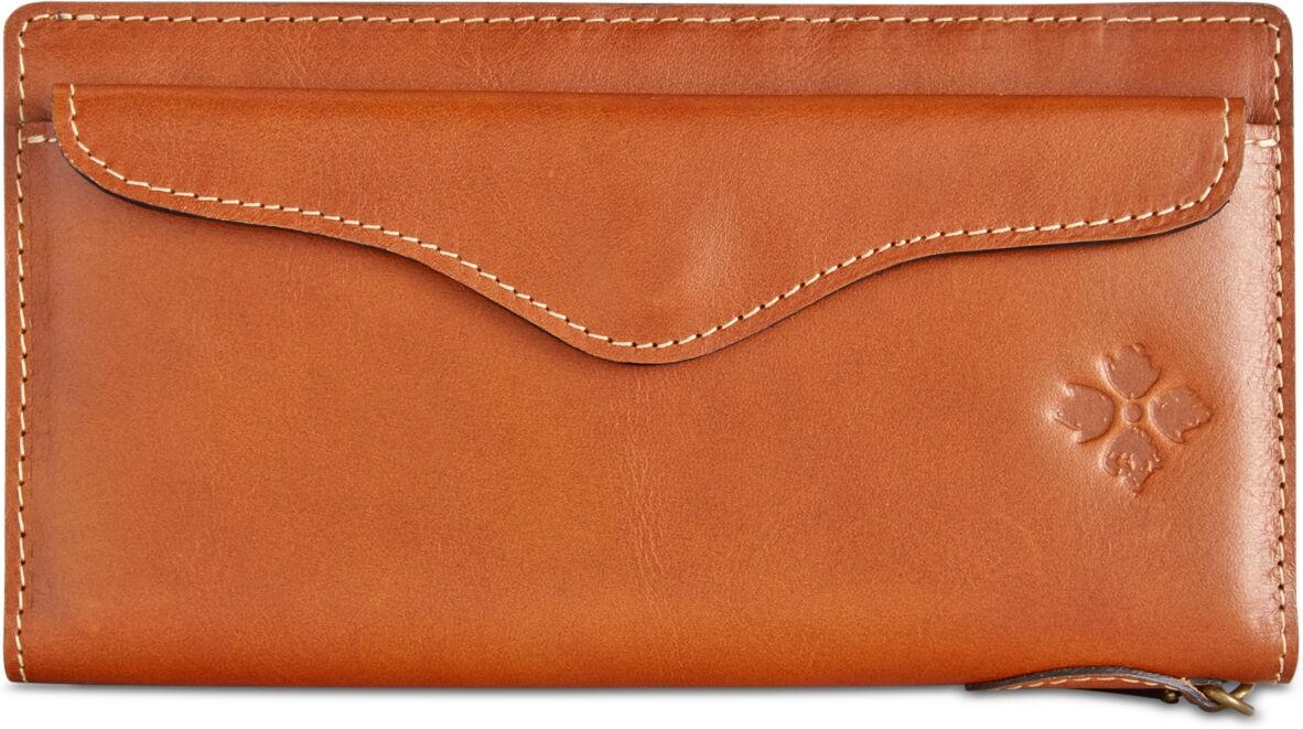 Patricia Nash Valentia Smooth Leather Wallet - Tan/Gold