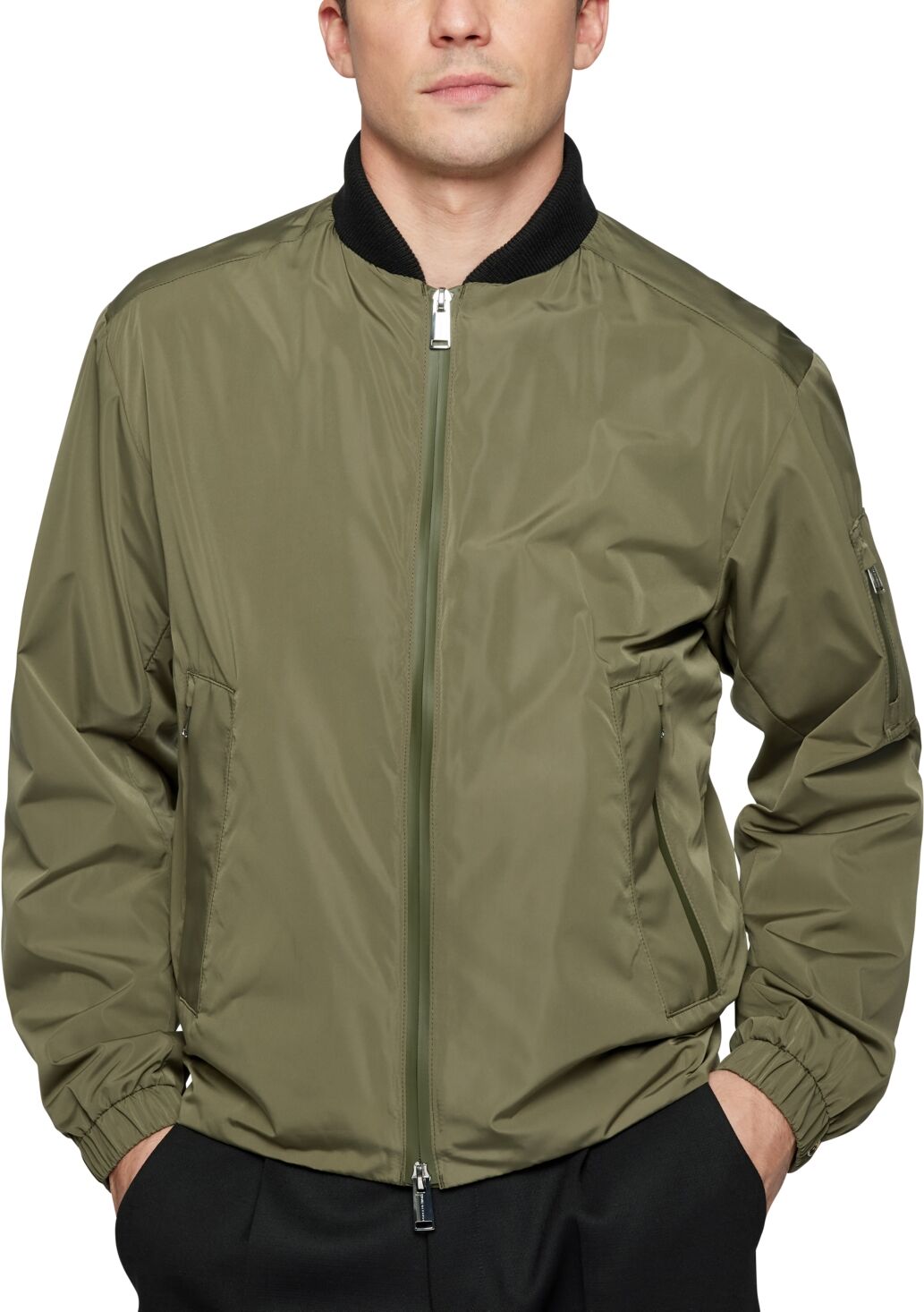 Hugo Boss Boss by Hugo Boss Men's Water-Repellent Regular-Fit Jacket - Open Green