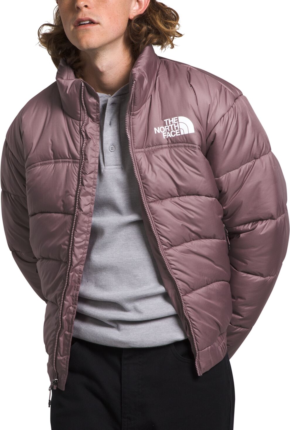 The North Face Men's Tnf 2000 Quilted Zip Front Jacket - Fawn Grey