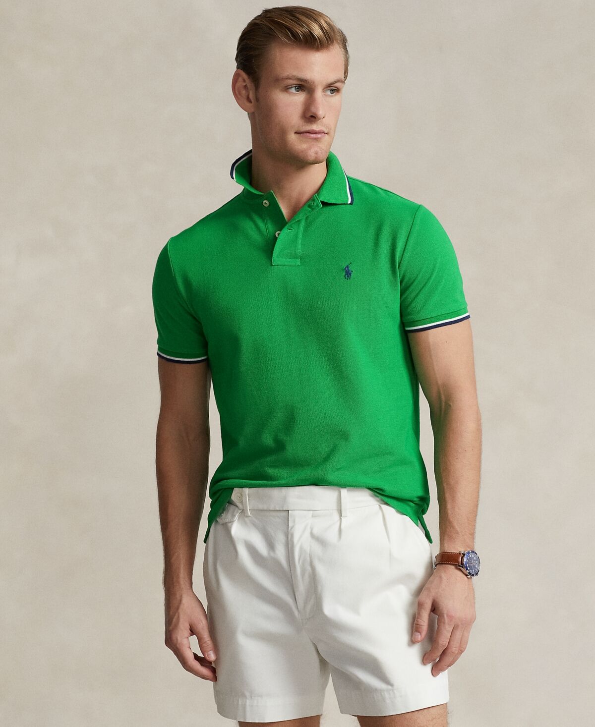 Ralph Lauren Polo Ralph Lauren Men's Classic-Fit Mesh Polo Shirt - Preppy Green