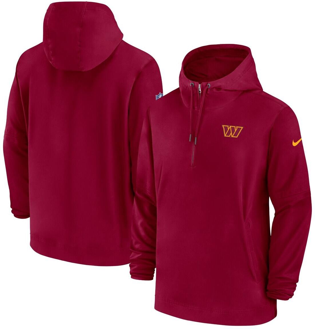 Nike Men's Nike Burgundy Washington Commanders Sideline 1/4-Zip Hoodie - Burgundy