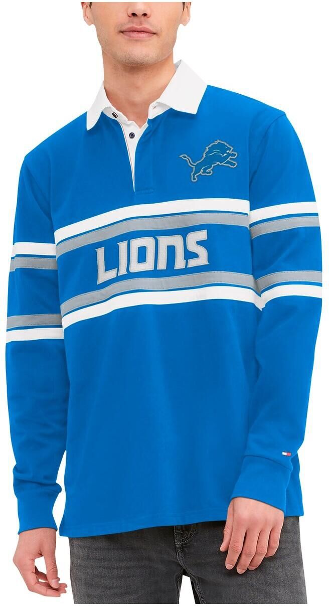 Tommy Hilfiger Men's Tommy Hilfiger Royal Detroit Lions Cory Varsity Rugby Long Sleeve T-shirt - Royal