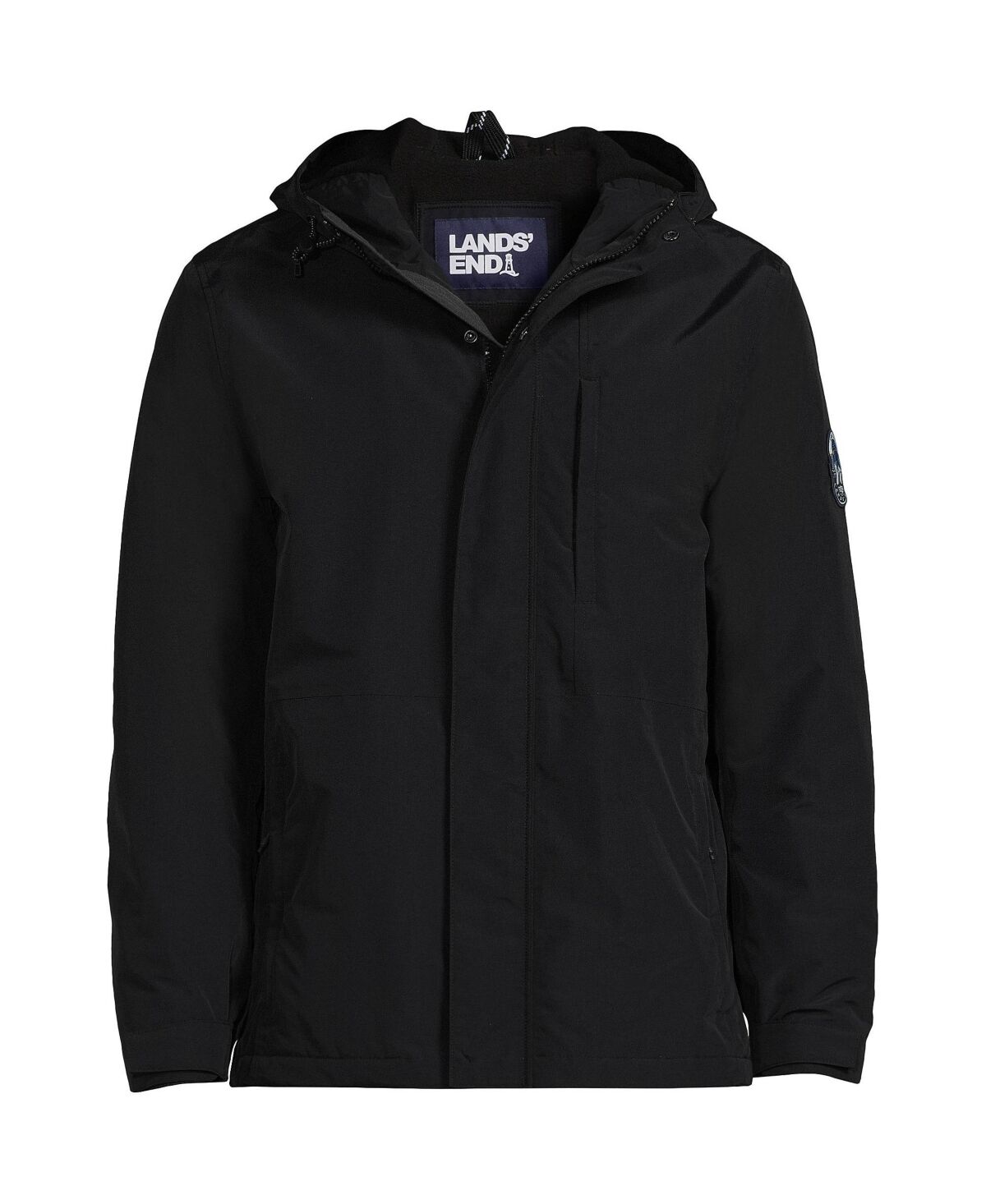Lands' End Men's Tall Squall Waterproof Insulated Winter Jacket - Black