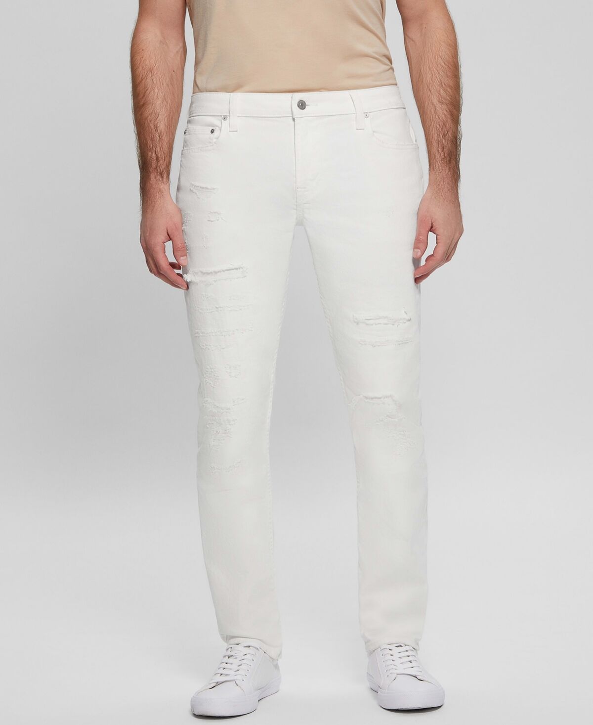 Guess Men's Slim Tapered Jeans - White