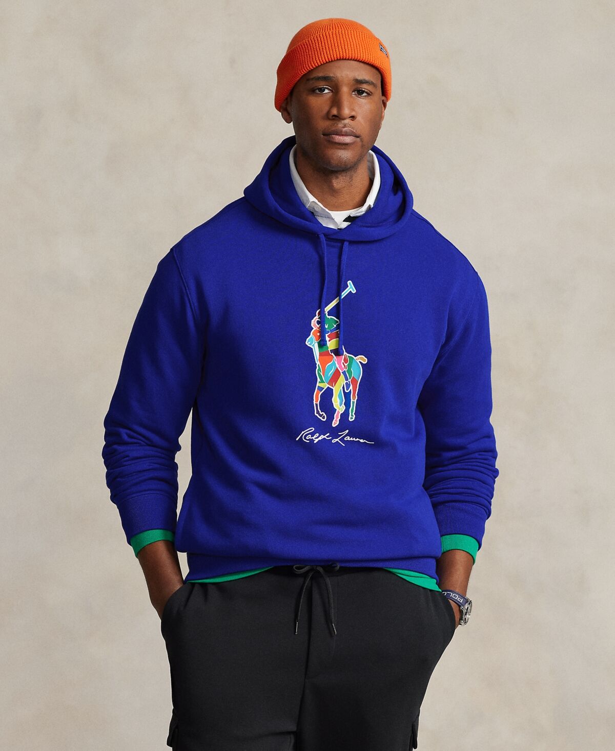 Ralph Lauren Polo Ralph Lauren Men's Big & Tall Big Pony Fleece Hoodie - Sapphire Star