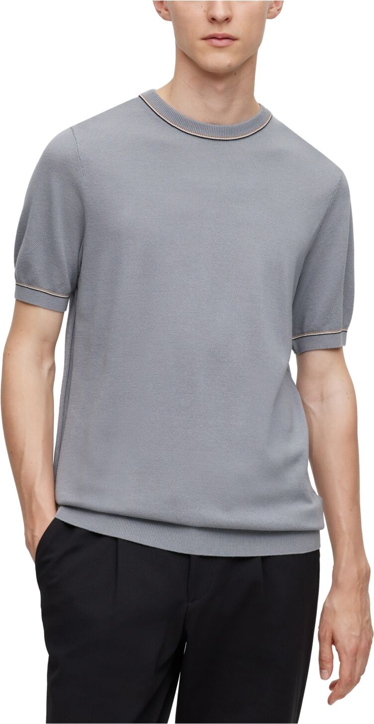 Hugo Boss Boss by Hugo Boss Men's Short-Sleeved Sweater - Silver