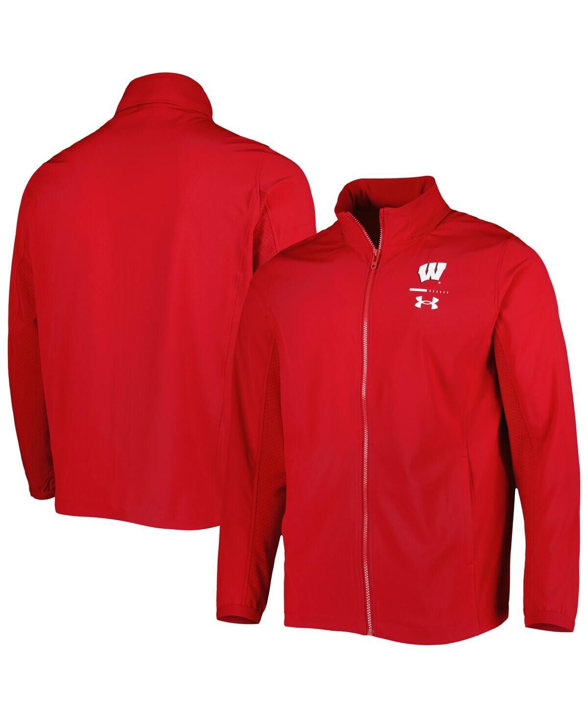 Under Armour Men's Under Armour Red Wisconsin Badgers Squad 3.0 Full-Zip Jacket - Red