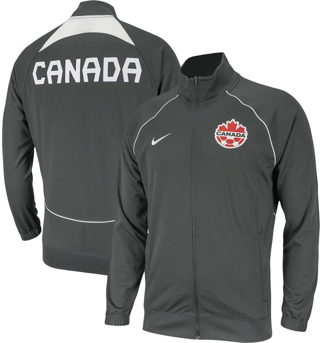 Nike Men's Nike Gray Canada Soccer Anthem Raglan Full-Zip Jacket - Gray