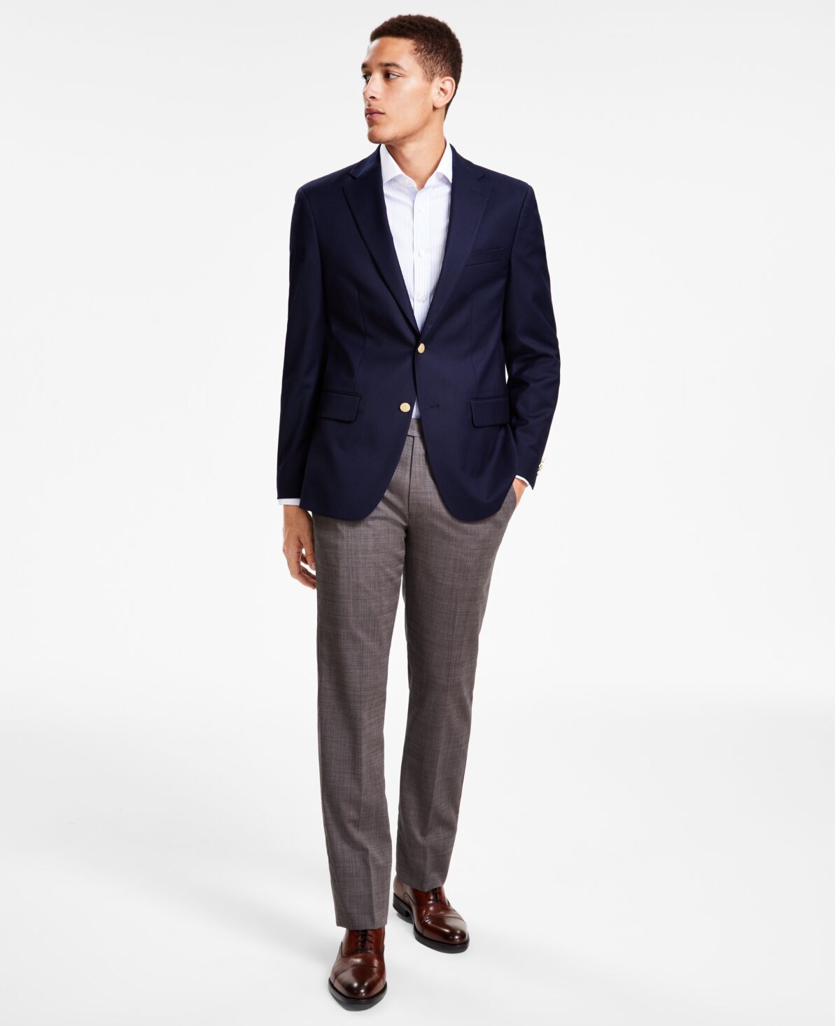 Tommy Hilfiger Men's Modern-Fit Solid Navy Blazer - Navy