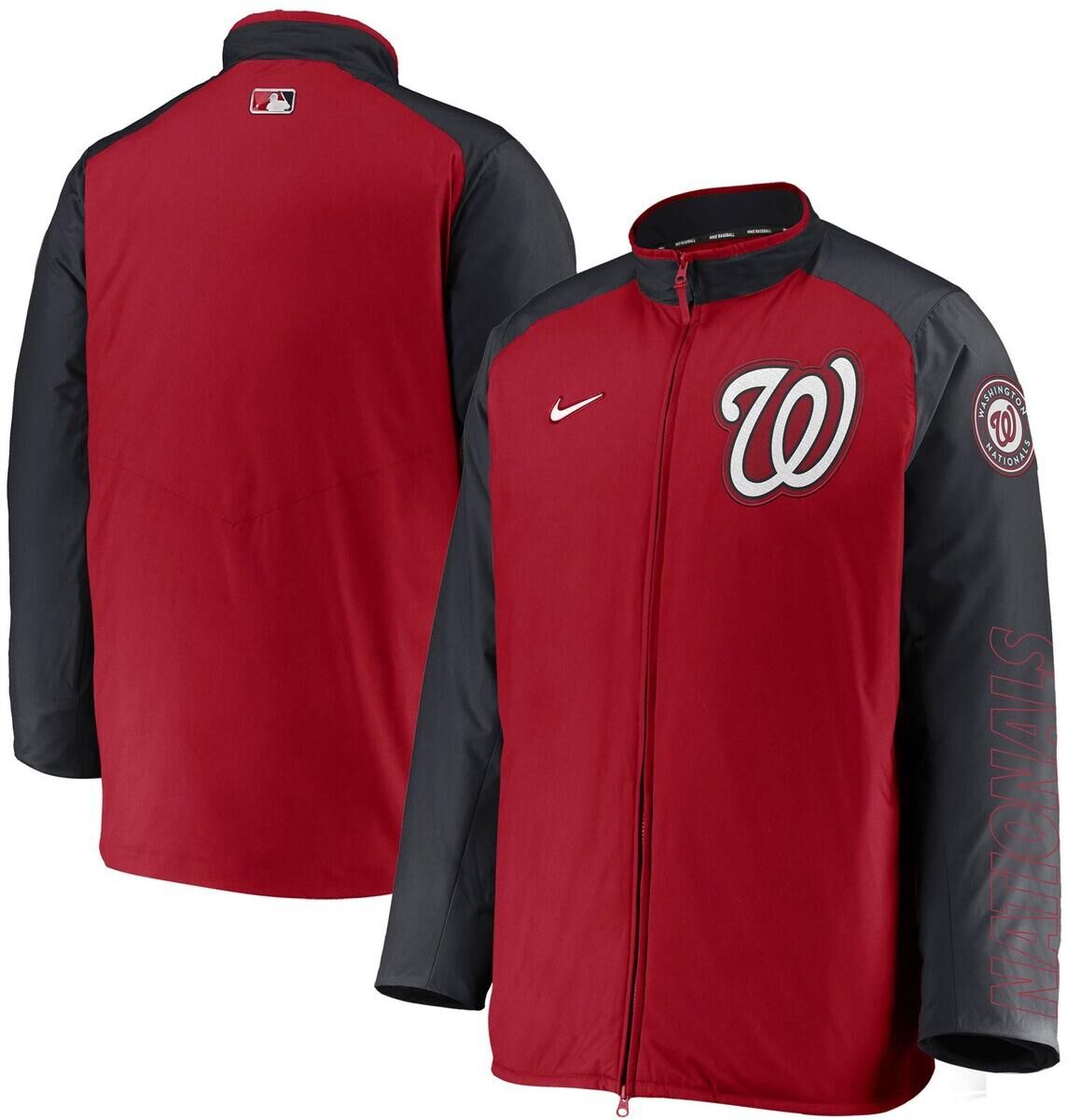 Nike Men's Nike Red, Navy Washington Nationals Authentic Collection Dugout Full-Zip Jacket - Red, Navy