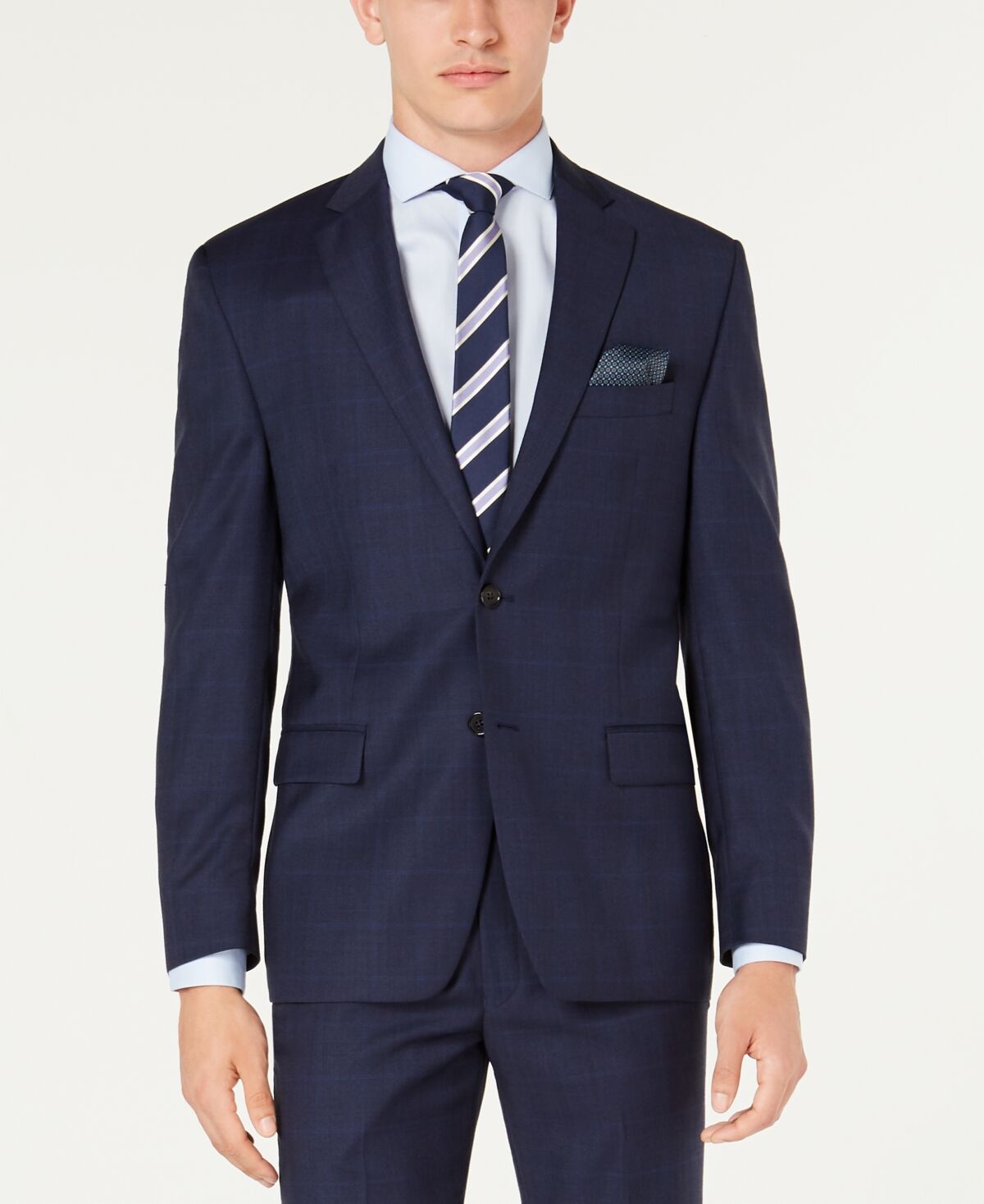 Ralph Lauren Lauren Ralph Lauren Men's Classic-Fit UltraFlex Stretch Suit Jackets - Blue Plaid