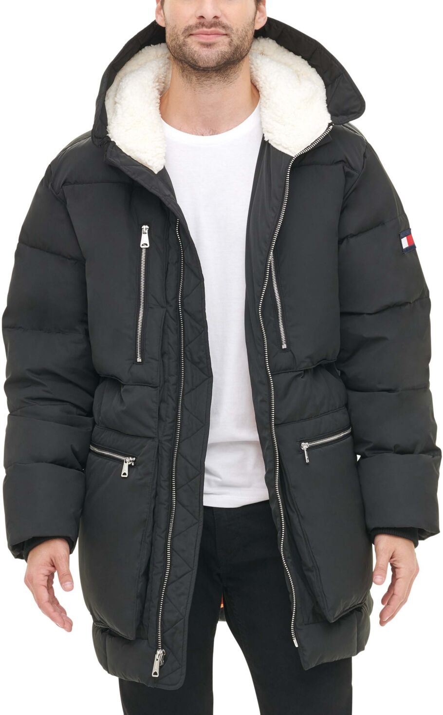 Tommy Hilfiger Men's Hooded Heavyweight Parka Jacket - Black