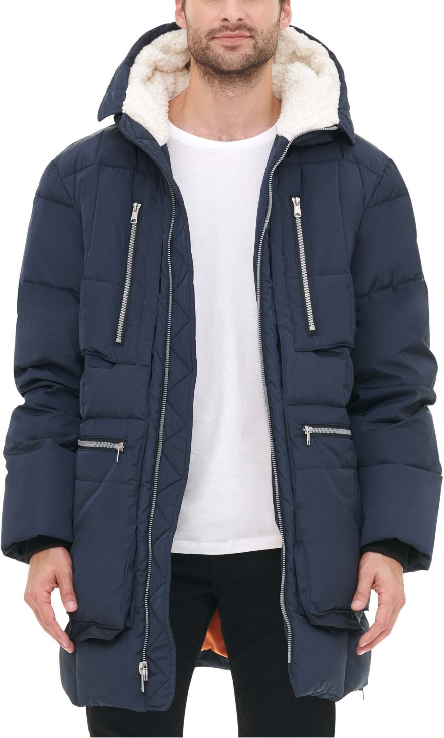 Tommy Hilfiger Men's Hooded Heavyweight Parka Jacket - Navy