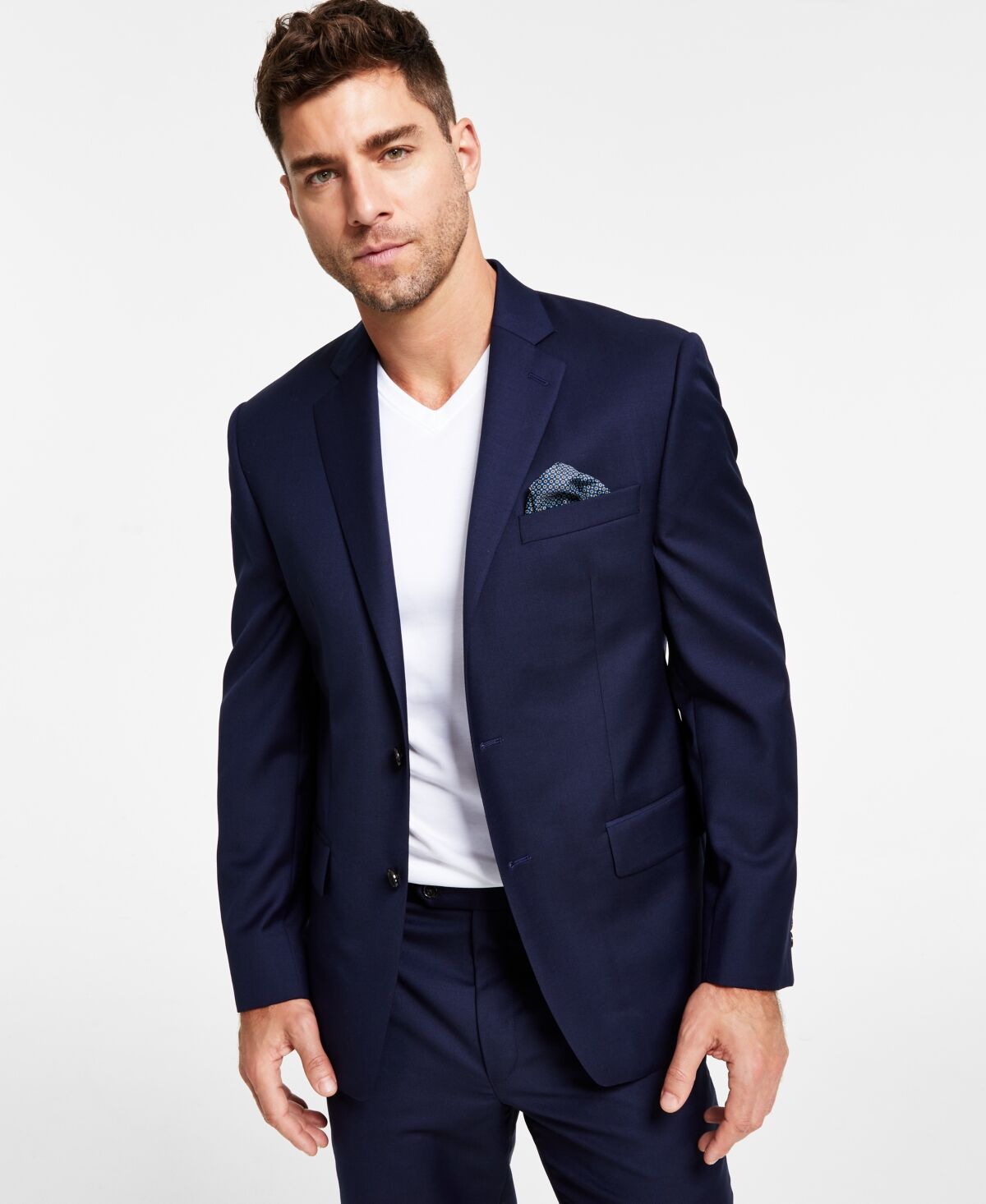 Ralph Lauren Lauren Ralph Lauren Men's Classic-Fit UltraFlex Stretch Suit Jackets - Navy Solid