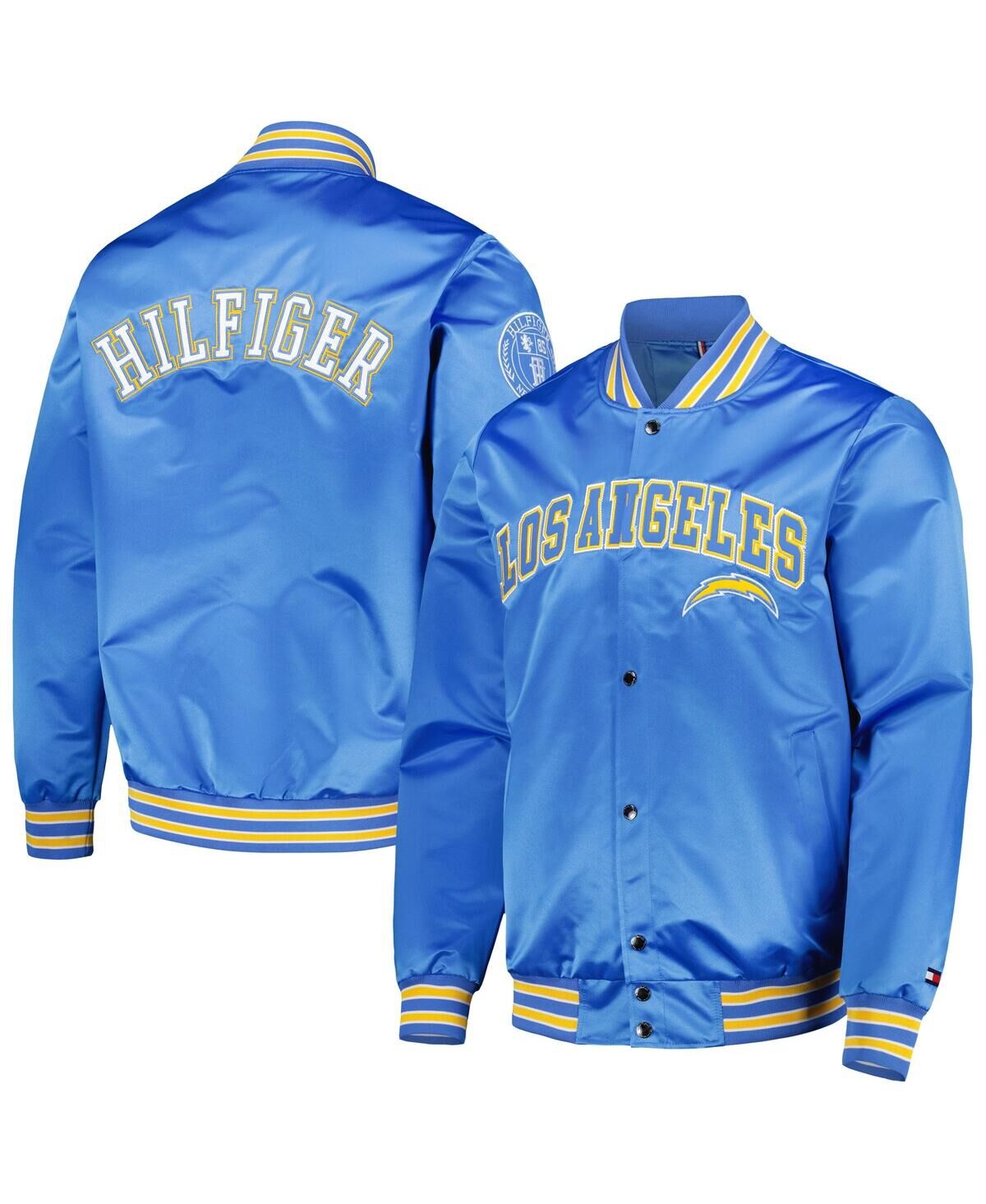 Tommy Hilfiger Men's Tommy Hilfiger Powder Blue Los Angeles Chargers Elliot Varsity Full-Snap Jacket - Powder Blue