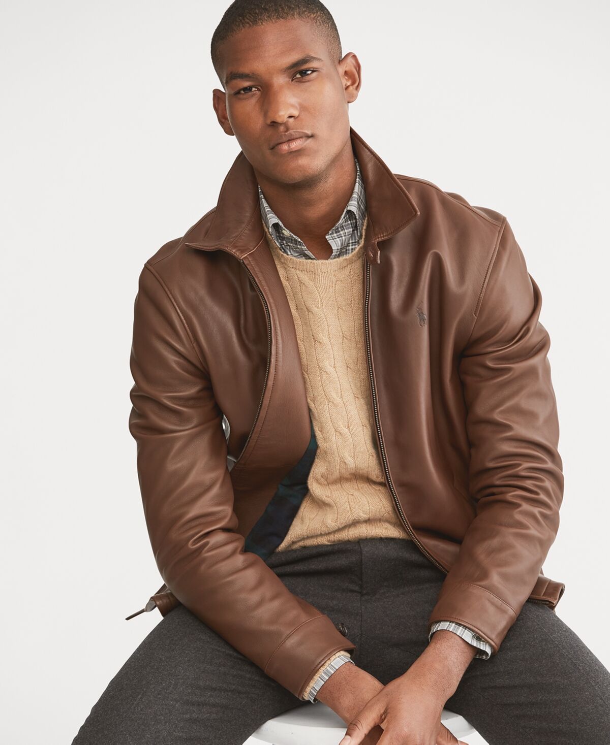 Ralph Lauren Polo Ralph Lauren Men's Leather Jacket - Bison Brown