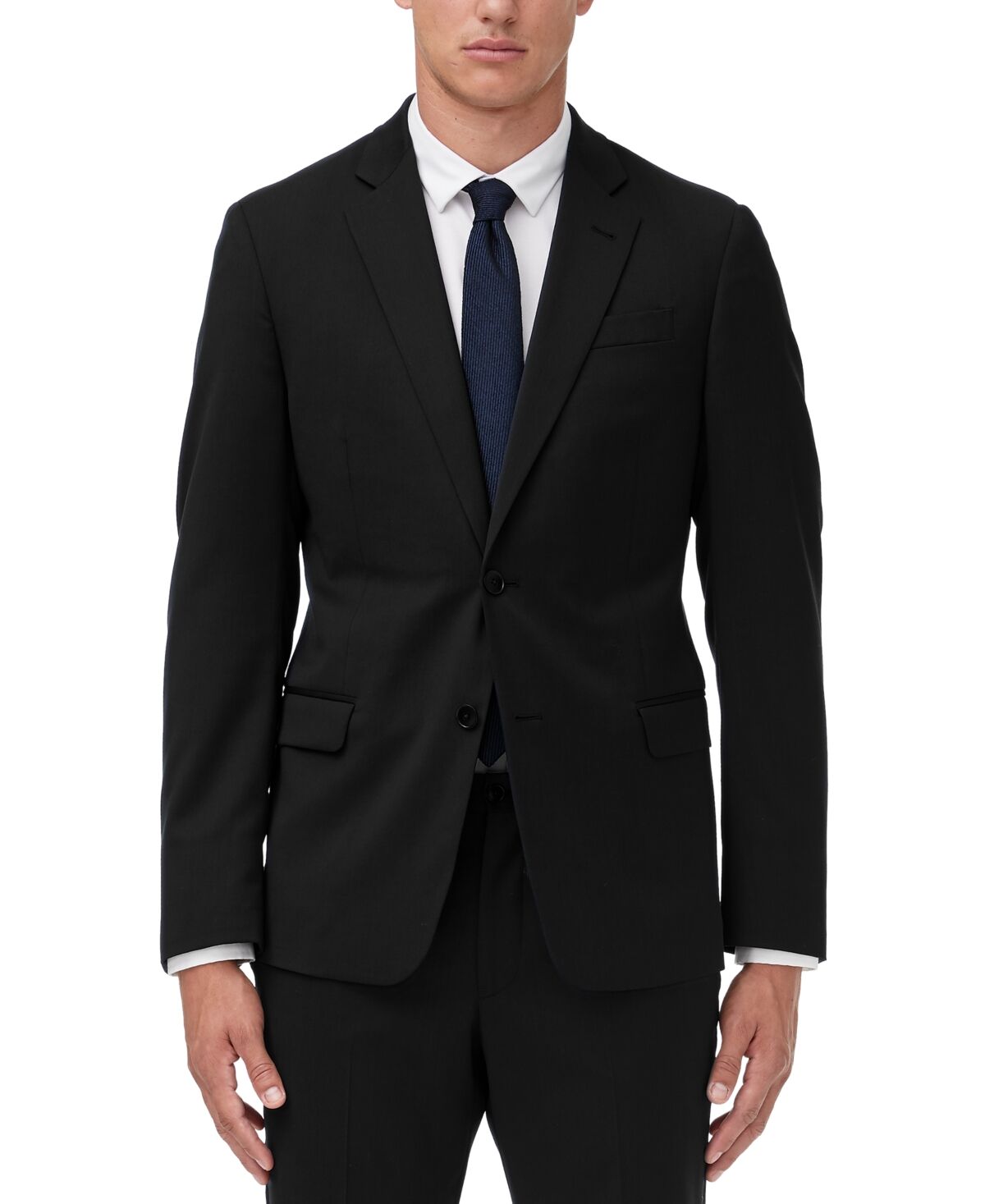 A|x Armani Exchange Armani Exchange Men's Slim-Fit Solid Suit Jacket Separate - Black