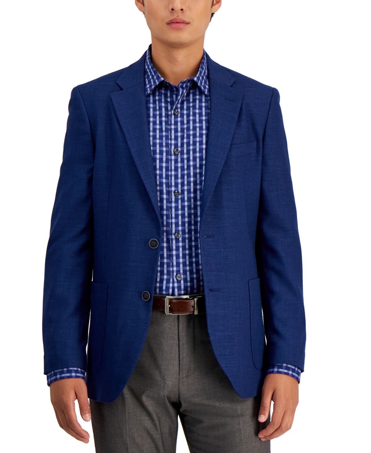 Nautica Men's Modern-Fit Active Stretch Woven Solid Sport Coat - Navy Blue