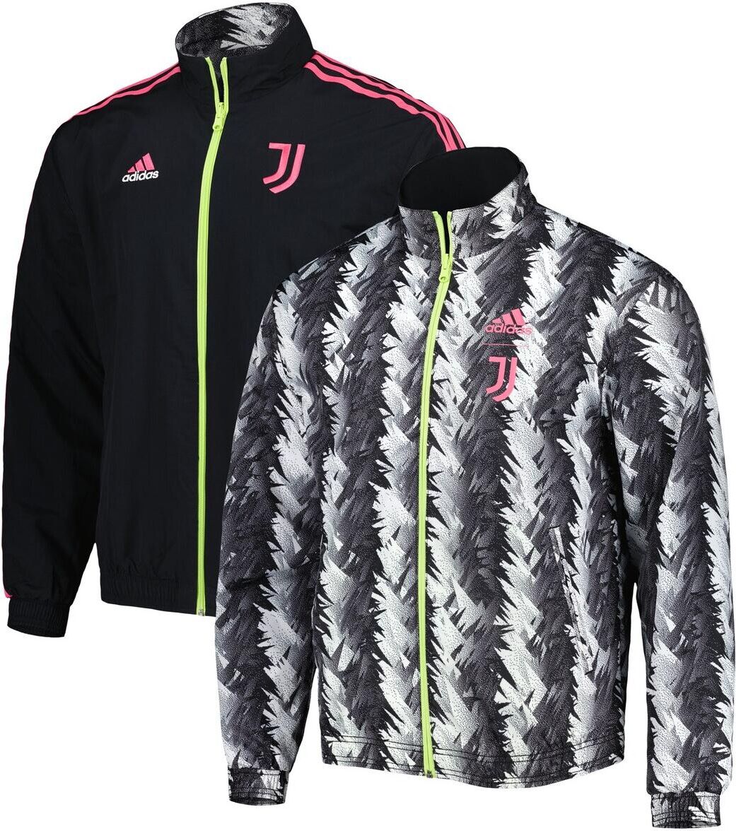 Adidas Men's adidas Black Juventus 2022/23 On-Field Team Logo Anthem Reversible Full-Zip Jacket - Black