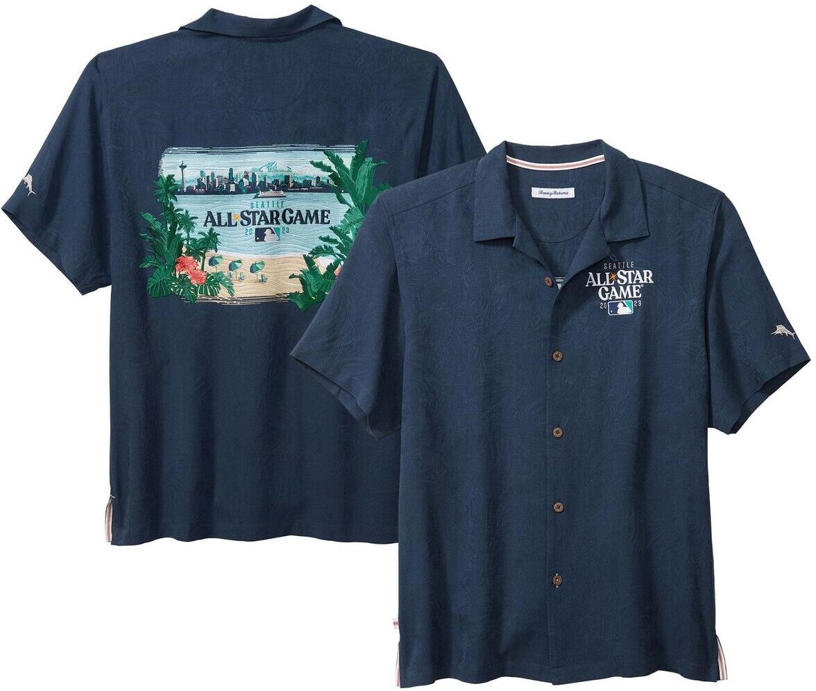 Tommy Bahama Men's Tommy Bahama Navy 2023 Mlb All-Star Game Camp Button-Up Shirt - Navy