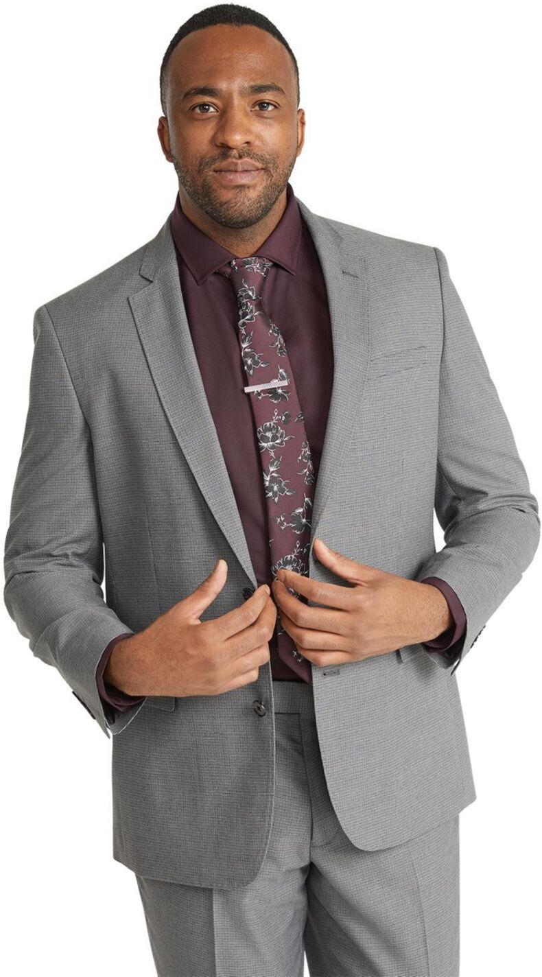 Johnny Bigg Men's Big & Tall Preston Stretch Suit Jacket - Silver