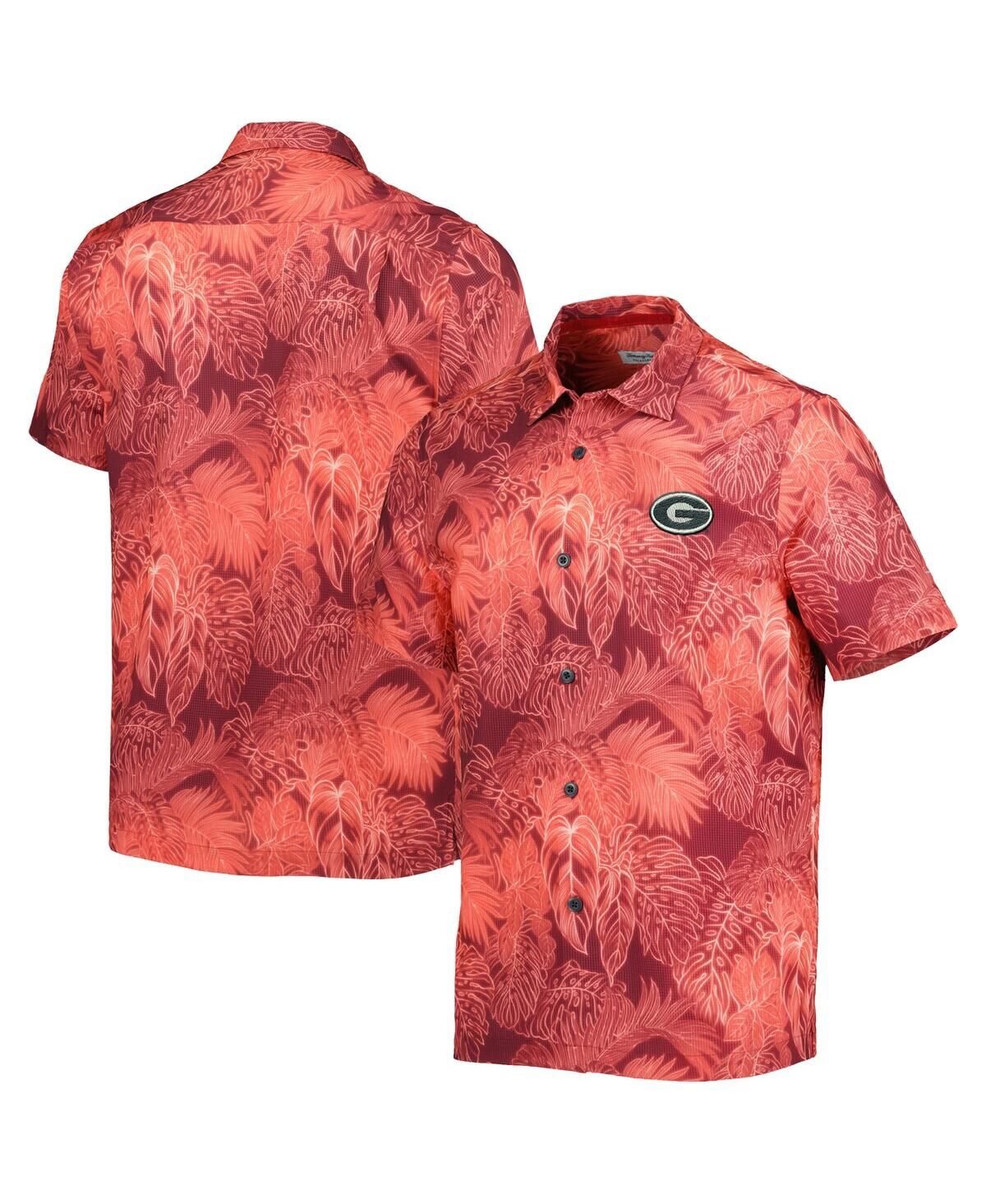 Tommy Bahama Men's Tommy Bahama Red Georgia Bulldogs Coast Luminescent Fronds Camp Button-Up Shirt - Red