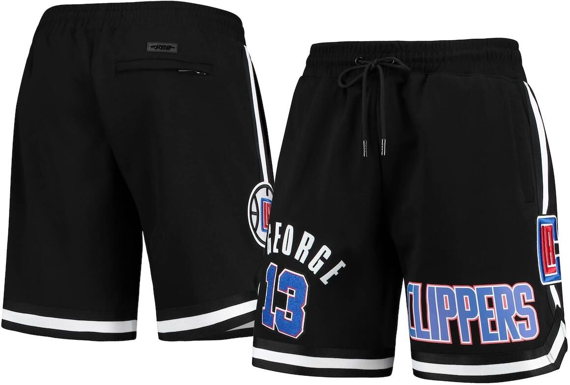 Pro Standard Men's Pro Standard Paul George Black La Clippers Team Player Shorts - Black