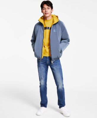 A|x Armani Exchange Ax Armani Exchange Mens Reversible Hooded Jacket Crewneck Sweatshirt Jeans