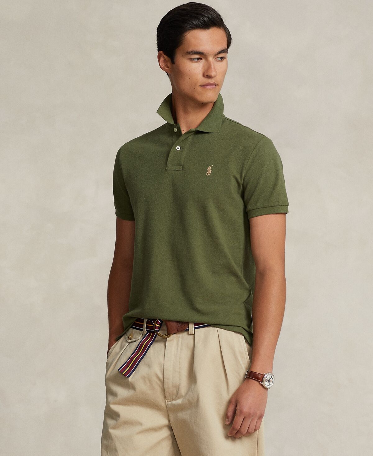 Ralph Lauren Polo Ralph Lauren Men's Mesh Polo Shirt - Dark Sage