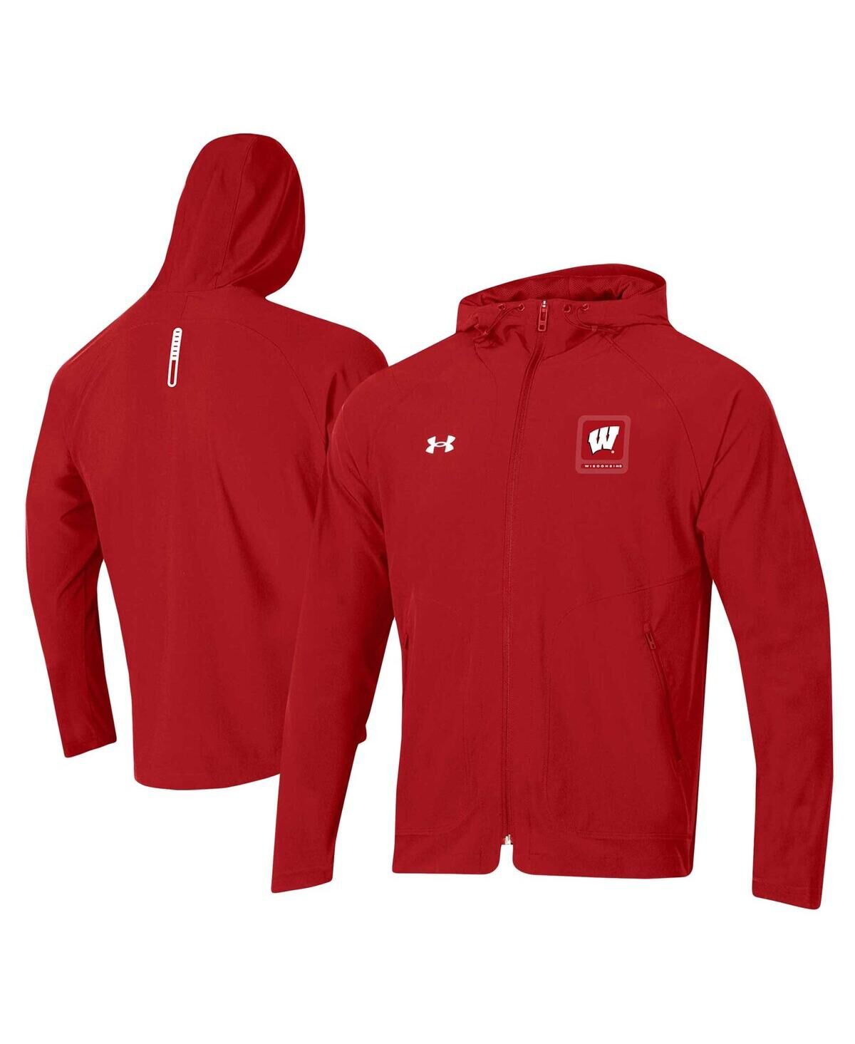 Under Armour Men's Under Armour Red Wisconsin Badgers Unstoppable Raglan Full-Zip Jacket - Red