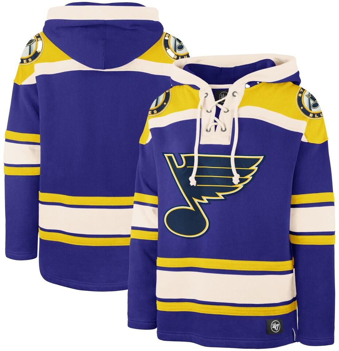 '47 Brand Men's '47 Brand Blue St. Louis Blues Superior Lacer Pullover Hoodie - Blue