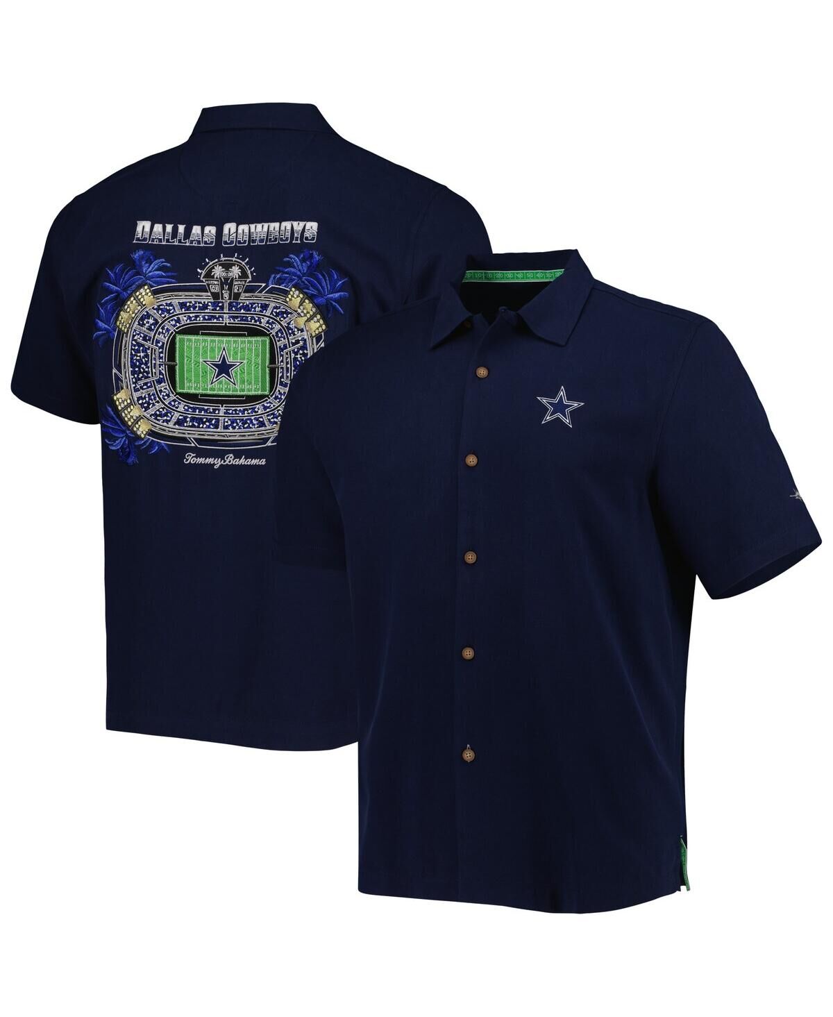 Tommy Bahama Men's Tommy Bahama Navy Dallas Cowboys Top of Your Game Camp Button-Up Shirt - Navy